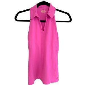 Women's Lilly Pulitzer Luxletic Lakelyn Bra  Polo Top Pink Size XS